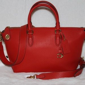 NWT Coach Cara Satchel Leather Crossbody Purse Handbag
